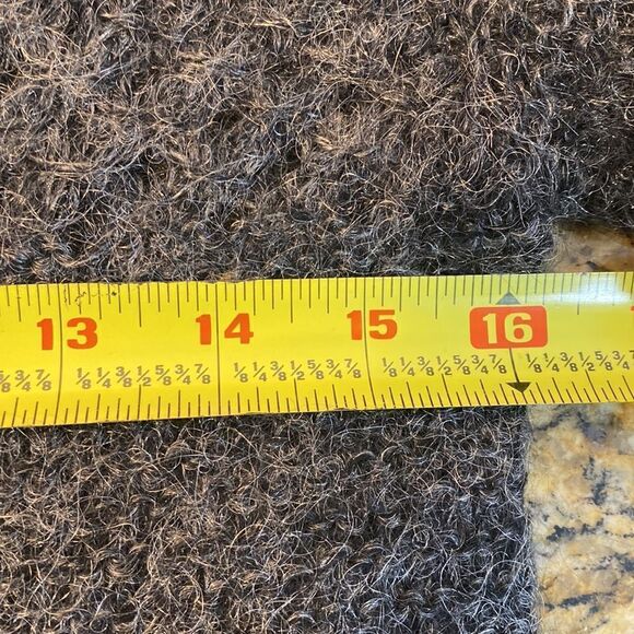 Beautricot Complet Gray Mohair Blend Beaded Open Knit Tunic Sweater Size M - Picture 9 of 10